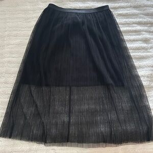 BCBGeneration Black Sheer Midi Skirt